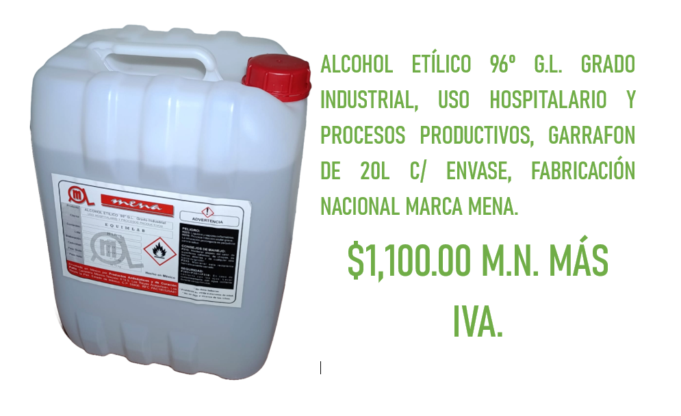 alcohol 96° marca mena