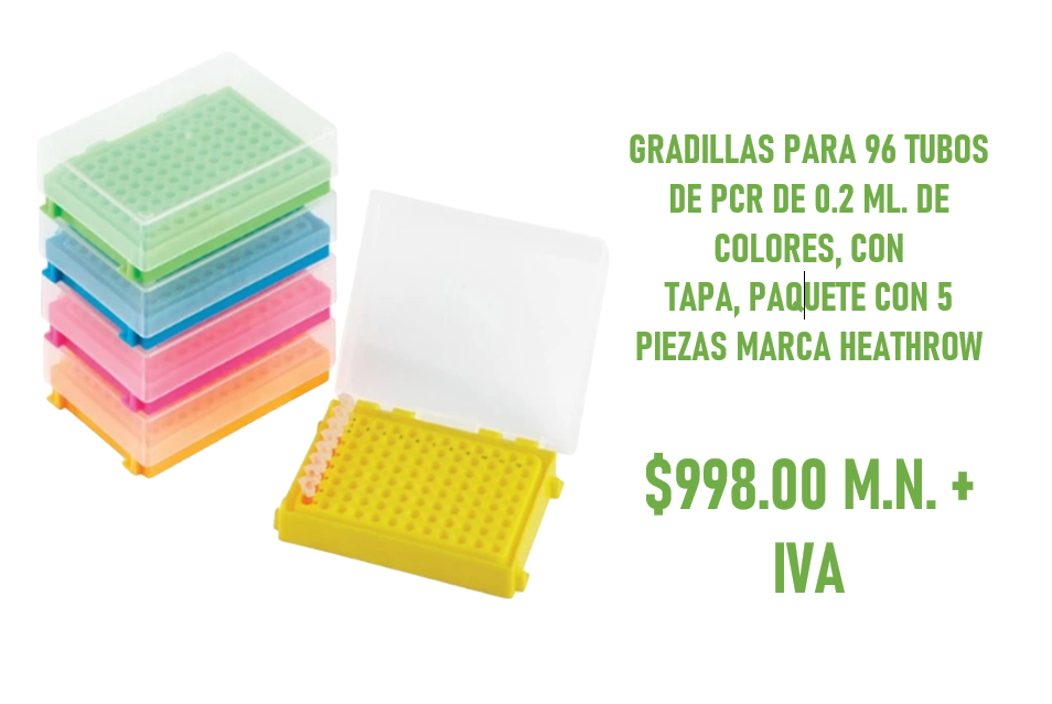 gradilla para pcr 0.2 ml.