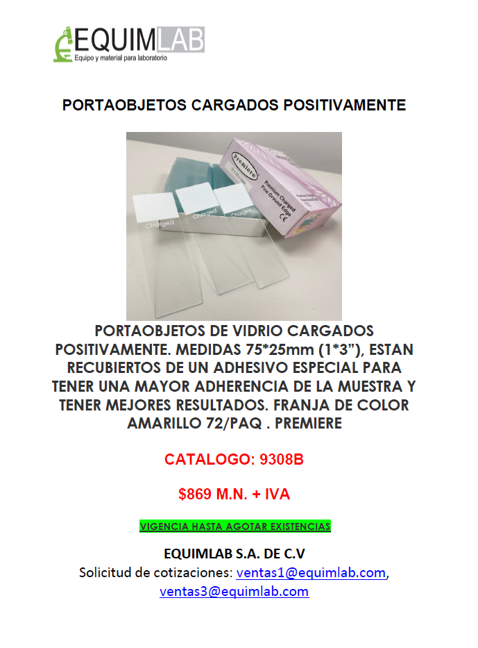 portaobjetos cargados positivamente
